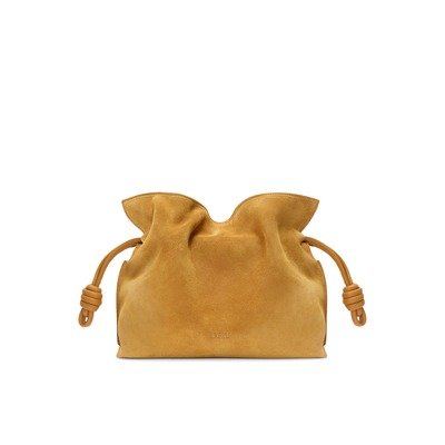 Loewe Medium Flamenco赭黄麂皮手拿包