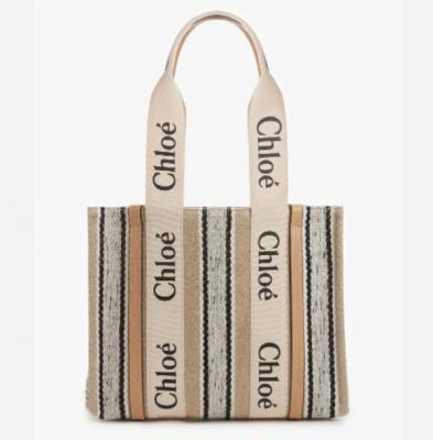 Chloe中号条纹托特