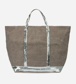 Cabas XL Lin et Paillettes