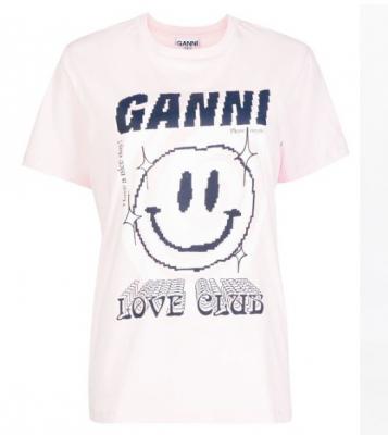 GANNI笑脸白T
