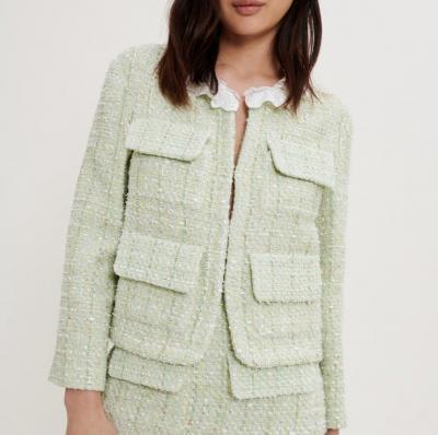 薄荷绿小香风外套