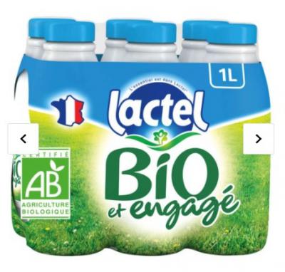 Lactel bio脱脂牛奶6x1L