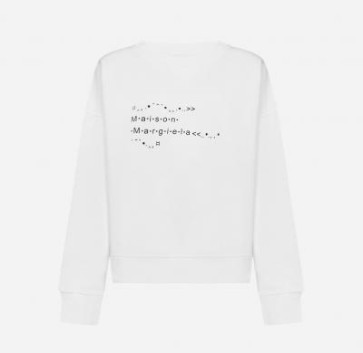 马吉拉白色logo卫衣