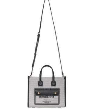 巴宝莉帆布tote