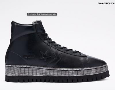纯黑高帮leather