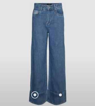 女士牛仔阔腿裤