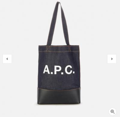 A.P.C.牛仔帆布拼接包