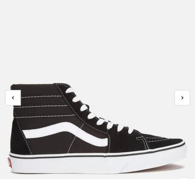 Vans黑色高帮帆布鞋