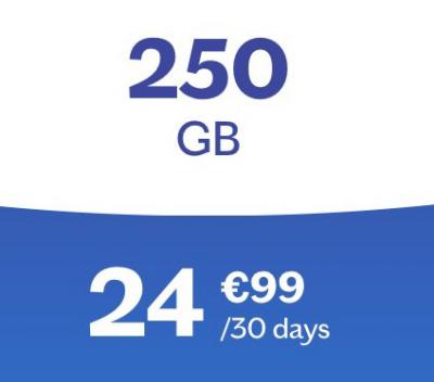 24.99欧250GB套餐