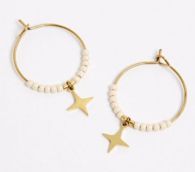 星星金属耳环
