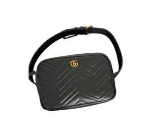 Gucci Sac à main Marmont en cuir Noir