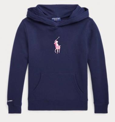 儿童Pink Pony深蓝色连帽卫衣