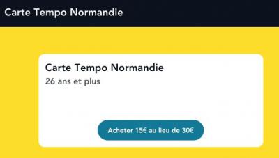 Carte Tempo Normandie年卡