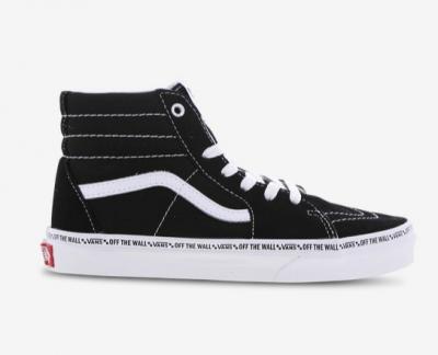 Vans黑白拼色高帮帆布鞋