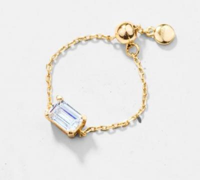 小金球可调节戒指
