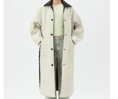 两面穿长款棉服