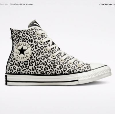白色豹纹高帮Chuck