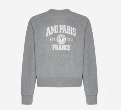 灰色Ami Paris卫衣
