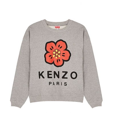 kenzo灰色海棠花卫衣