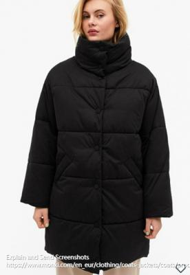 黑色高领棉服