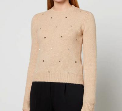 Max Mara Studio奶茶色小亮片针织