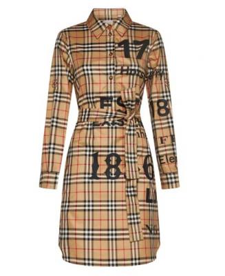 Burberry经典格纹衬衫裙