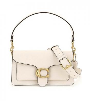 Coach白色logo腋下包