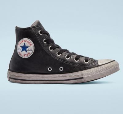 黑色皮质做旧Chuck Taylor All Star Vintage