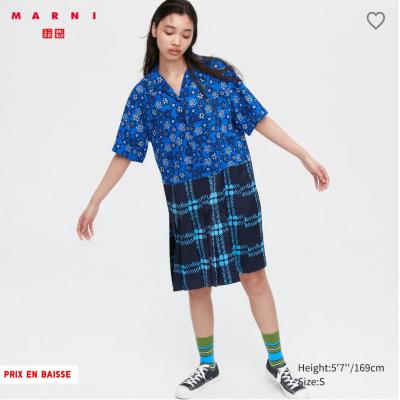 Uniqlo & Marni联名衬衫裙