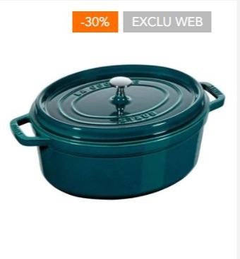 STAUB海蓝色珐琅锅 33cm