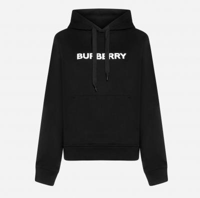 Burberry黑色连帽卫衣