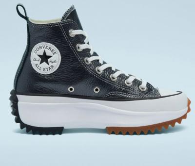 Run Star Hike黑色皮质厚底