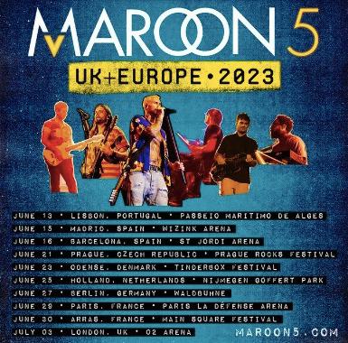 Maroon 5 演唱会门票(起价)