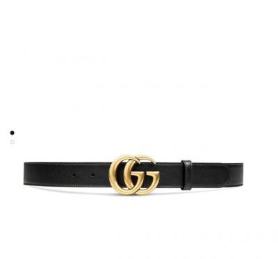 Gucci细款Logo腰带