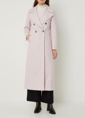 Ted Baker粉色羊毛混纺大衣
