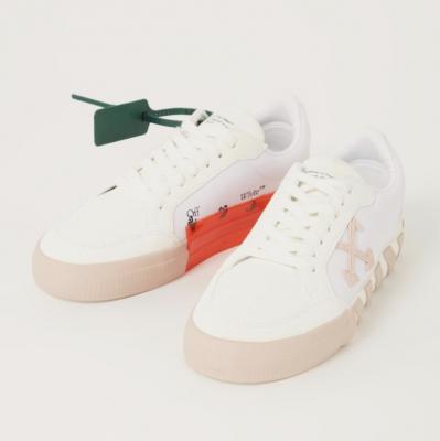 Off White粉色帆布低帮