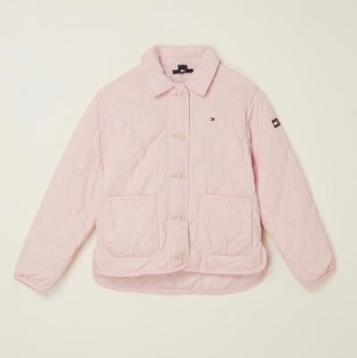 Tommy Hilfiger少女粉羽绒外套