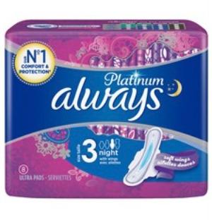 紫色platinium夜用姨妈巾4包