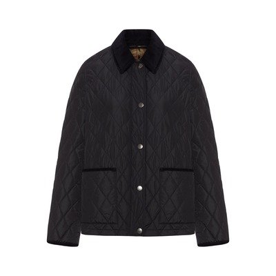 Burberry黑色绗缝尼龙夹克