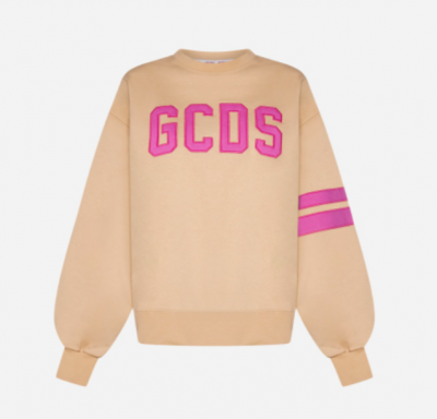 GCDS杏色logo卫衣