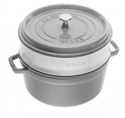 Staub 26cm灰色珐琅锅
