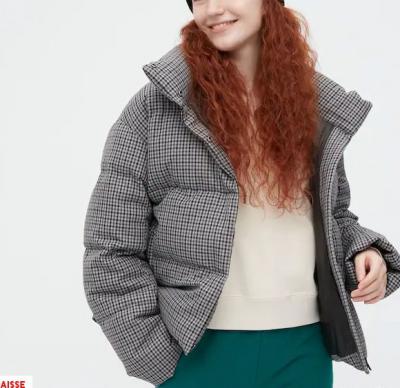 小格纹面包服