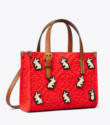 兔子刺绣T MONOGRAM迷你托特包