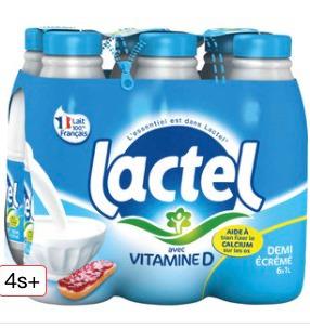 Lactel半脱脂牛奶1Lx6