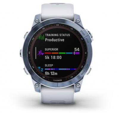 太阳能蓝盘白表带Garmin Fenix 7