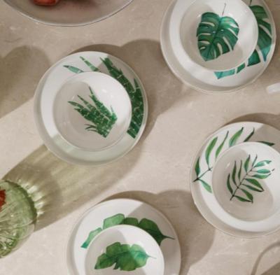 植物瓷碗4件套