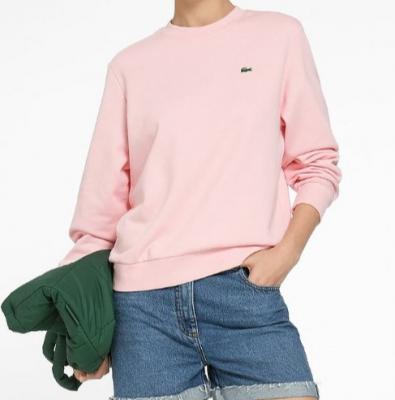 LACOSTE粉色卫衣