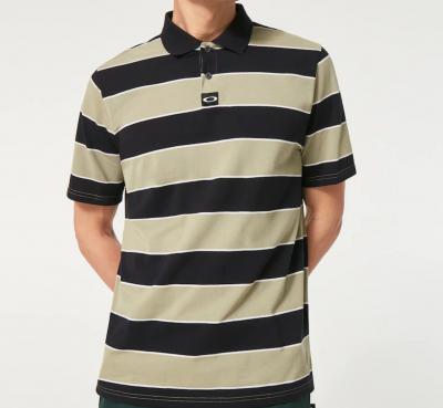 宽条纹Polo衫