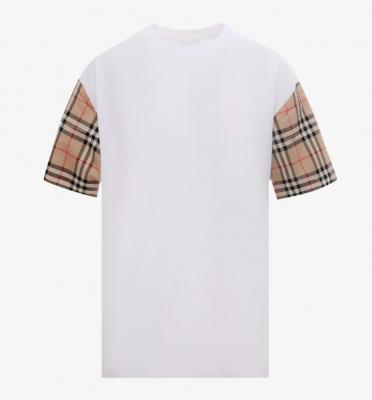 BURBERRY格纹白色T恤