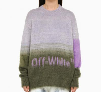Off-White™渐变马海毛毛衣